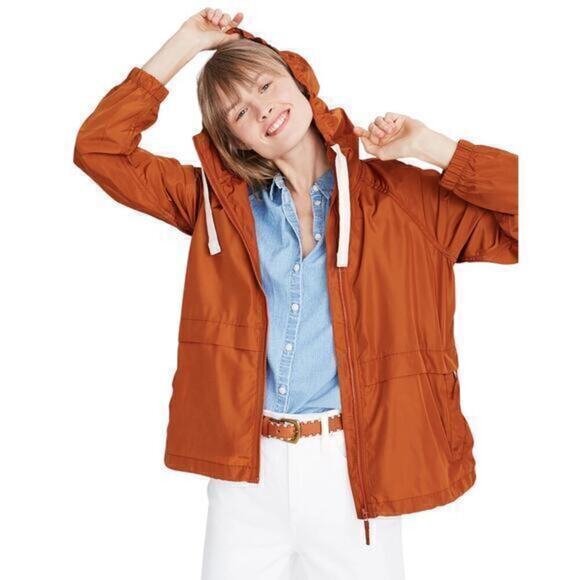 Madewell Raincheck Packable Raincoat in Warm Nutmeg AI147 size XXS - Picture 1 of 8